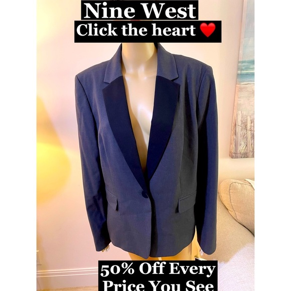 Nine West Tuxedo Style Blazer Sz 16 New with tags! Gorgeous Steal